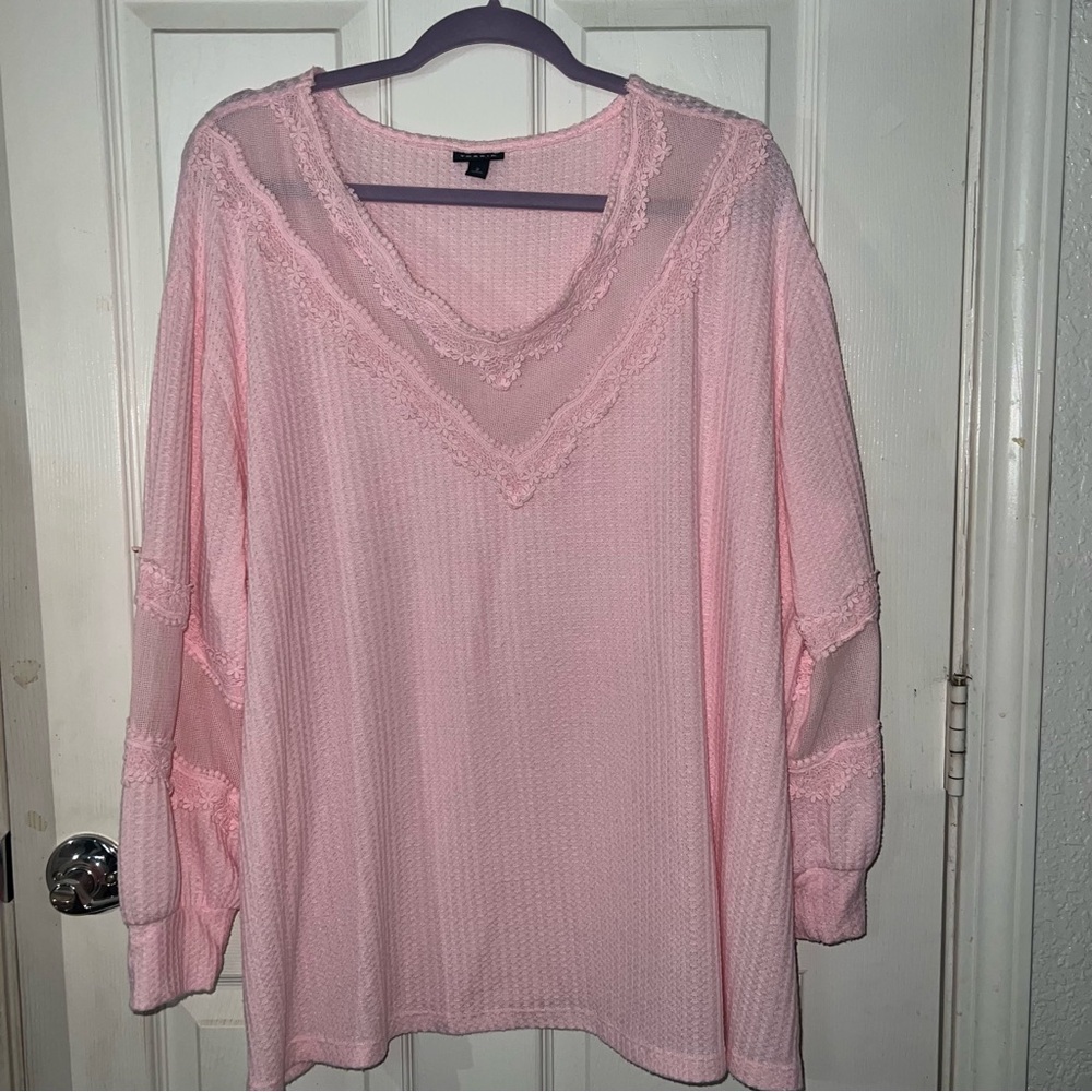 Torrid pink waffle top